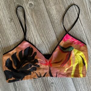 Zara Floral silk Bralette